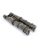 Pirinç Standlı İşlemeli Dürbün, Bronz, 27X10