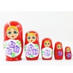 Ahşap Matruşka 5 li, 12x4