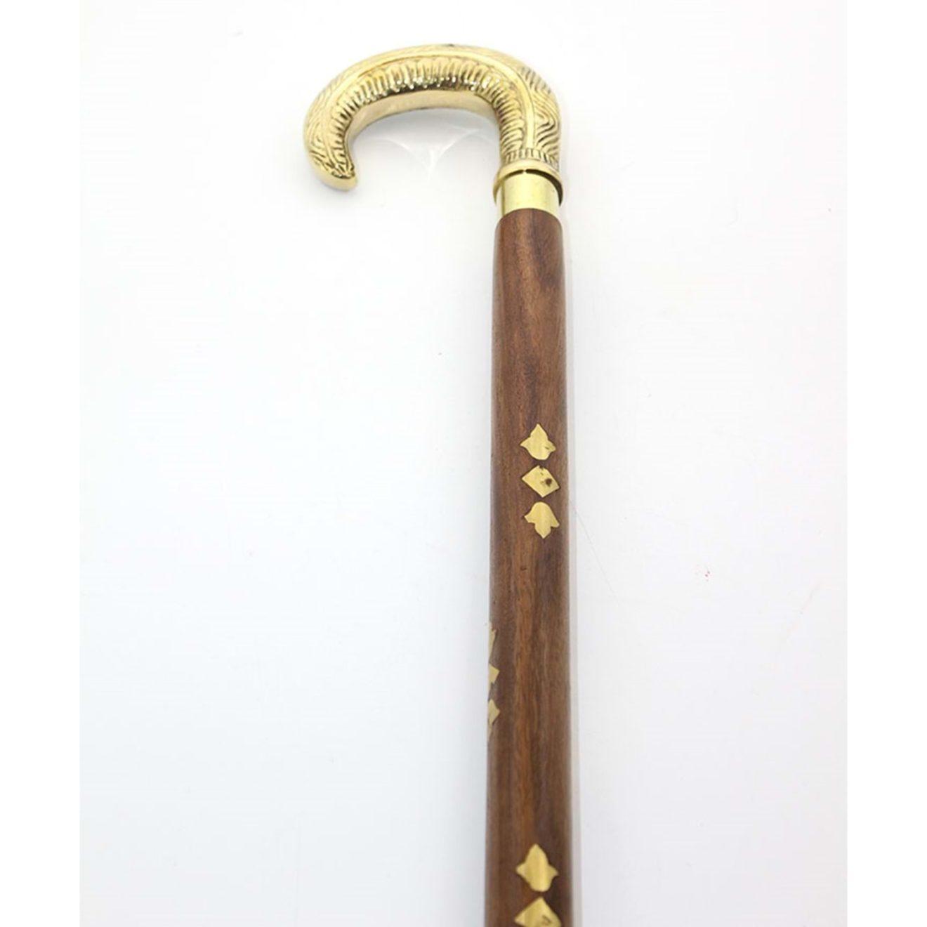 pirinc-baston-4.jpg Ahşap Baston Pirinç Baslikli, 93x10 - Görsel 1