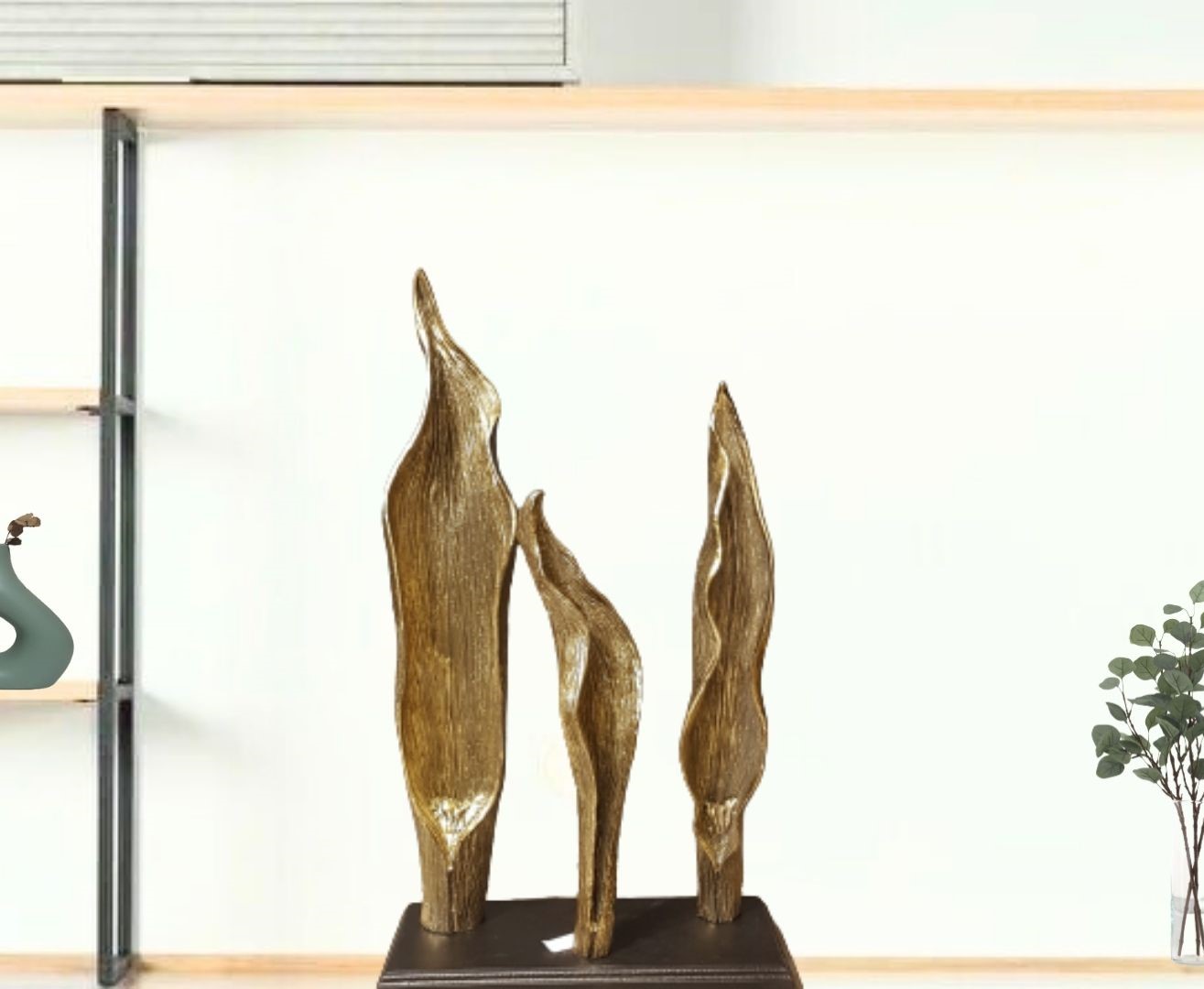Adsız tasarım - 1 Standli Yaprak Biblo, Polyester, 60X33 - Görsel 1