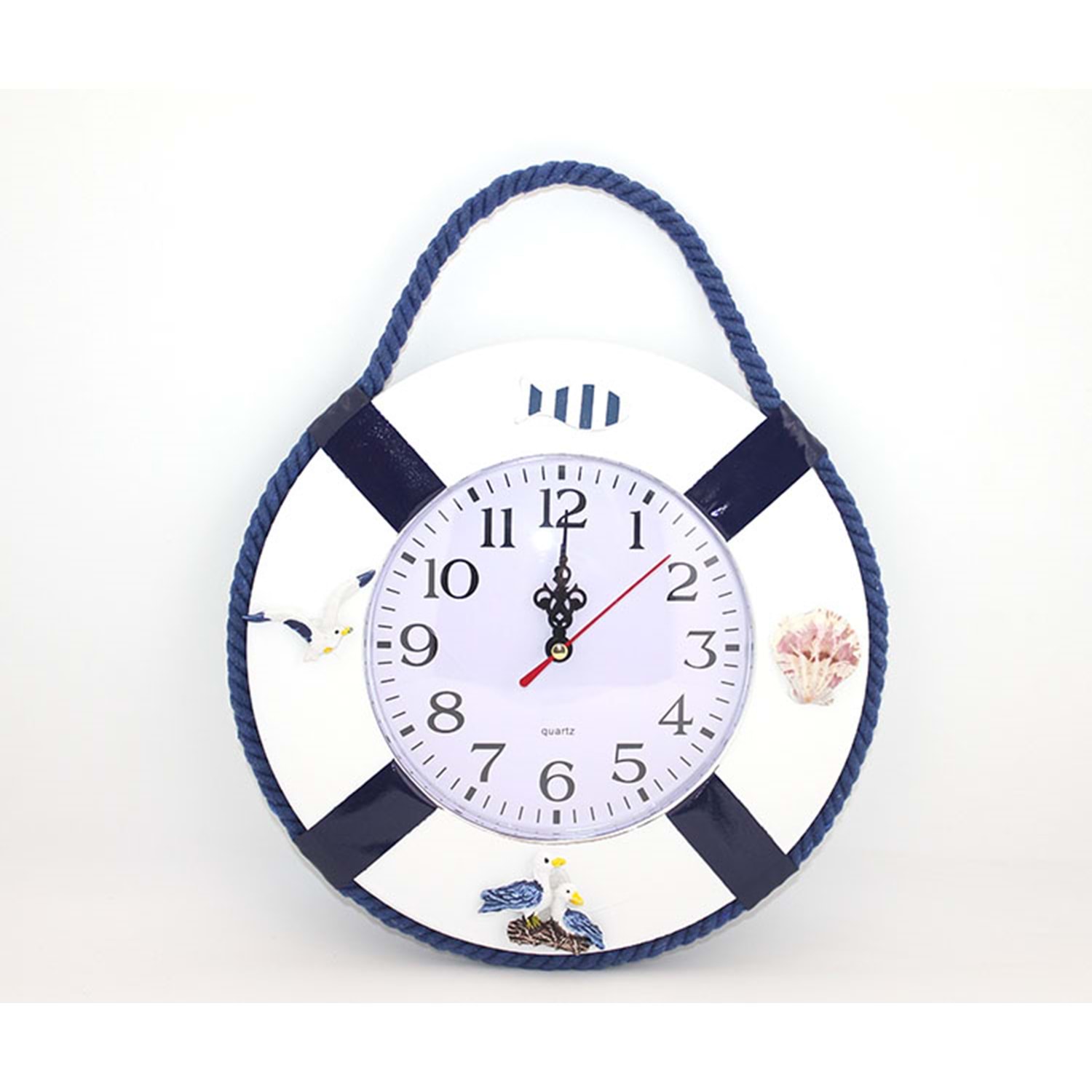 ahsap-marin-duvar-saati-24x24-220 Ahşap Simit Duvar Saati, 24X24 - Görsel 1