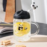 Pipetli Panda Cam Kupa, 12X7,5