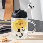 Pipetli Panda Cam Kupa, 12X7,5