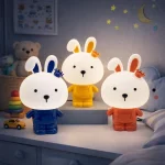 Tavşan LED Gece Lambası USB Şarjlı Dokunmatik Çocuk Odası Lambası