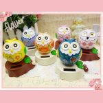 Güneş Enerjili Araba Süsü, Baykuş Sallanan Biblo, 10x10