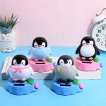 Güneş Enerjili Araba Süsü, Penguen Sallanan Biblo, 10x10