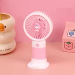 Melody 3 Kademeli Şarjlı Mini Fan ve Telefon Tutuculu Masaüstü Vantilatör