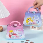 Deniz Kızı Figürlü Metal Kumbara - Çantalı ve Anahtarlı Çocuk Tasarruf Kutusu