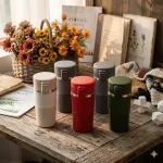 Dijital Dereceli Akıllı Çelik Termos - 350ml Kilitli Kapaklı Sızdırmaz Kahve Mug