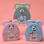 Minik Fare Figürlü Metal Kumbara - Kilitli ve Anahtarlı Çocuk Tasarruf Kutusu