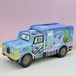 Dinozor Figürlü Kamyon Metal Kumbara - Kilitli ve Anahtarlı Çocuk Tasarruf Kutusu