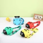 Uğur Böceği Figürlü Tekerlekli Çocuk Su Matarası - Arabalı Pipetli ve Sızdırmaz Okul Suluğu