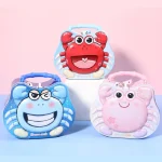 Yengeç Figürlü Metal Kumbara - Çantalı ve Anahtarlı Çocuk Tasarruf Kutusu