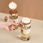 Capybara Figürlü Yuvarlak Çocuk Su Matarası - Pipetli, Askılı ve Sızdırmaz Tritan Suluk