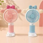 Şarjlı El Vantilatörü Fiyonklu Masaüstü Taşınabilir Mini Fan