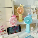 Şarjlı El Vantilatörü Kedi Figürlü Masaüstü Taşınabilir Mini Fan