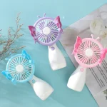 Kelebekli Şarjlı El Vantilatörü 3 Kademeli Masaüstü Taşınabilir Mini Fan